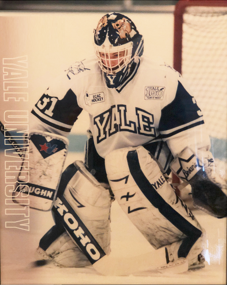 Todd Sullivan as Yale University hockey goaltender